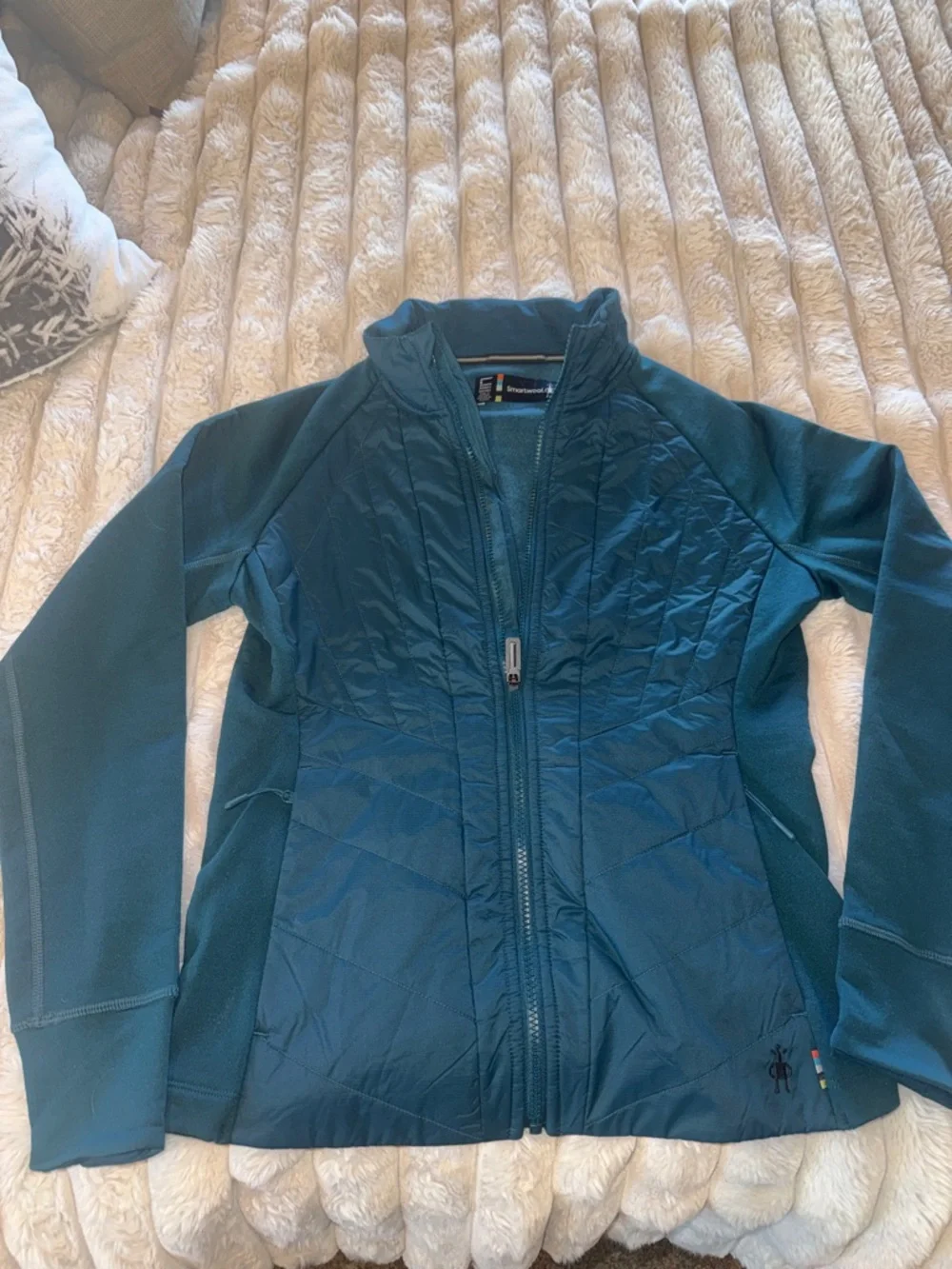 Smartwool Women's S Smartloft Hybrid Damen Jacket Dark Teal - Picture 2 of 4